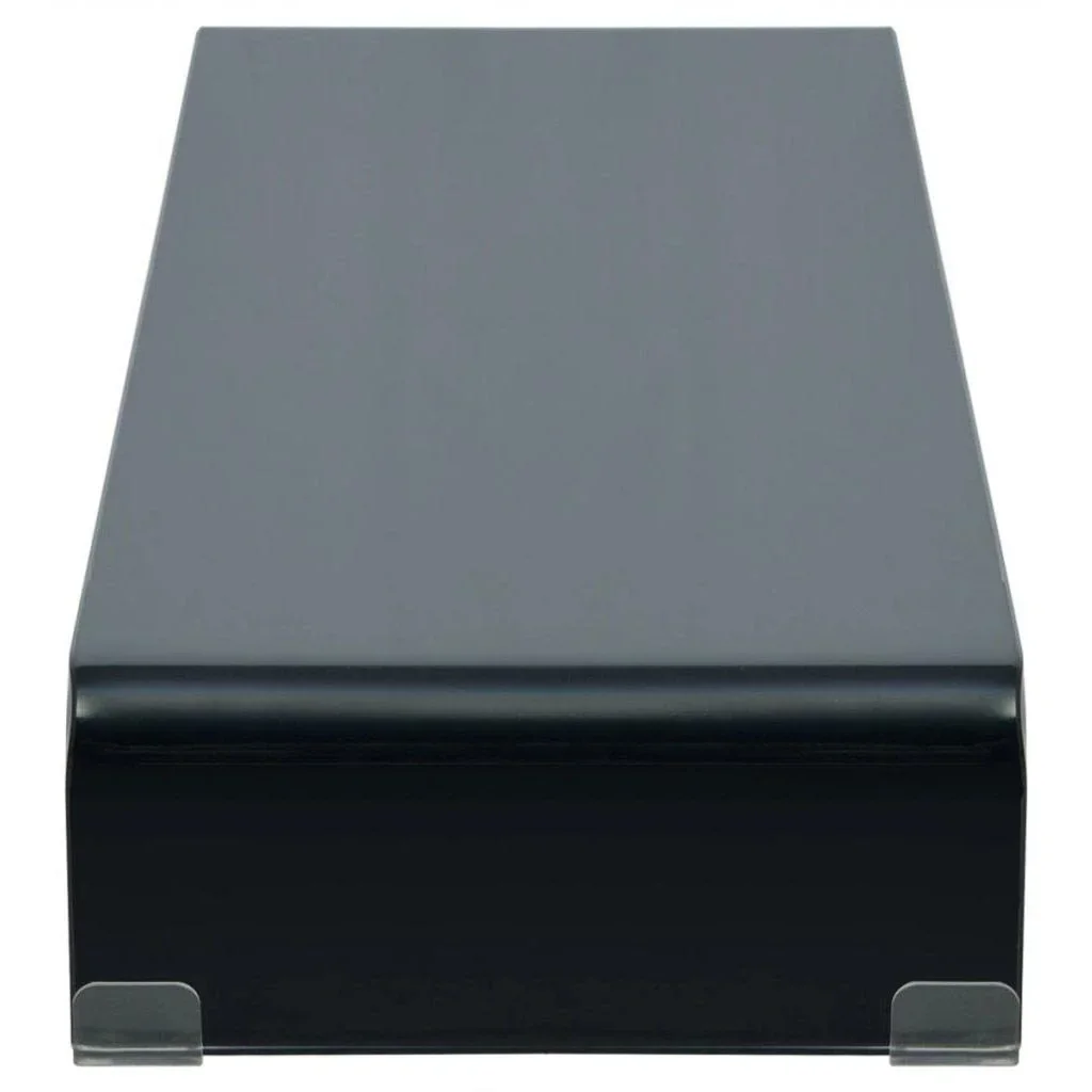 TV-Schrank/Monitorständer schwarz 100x30x13 cm Glas - 0