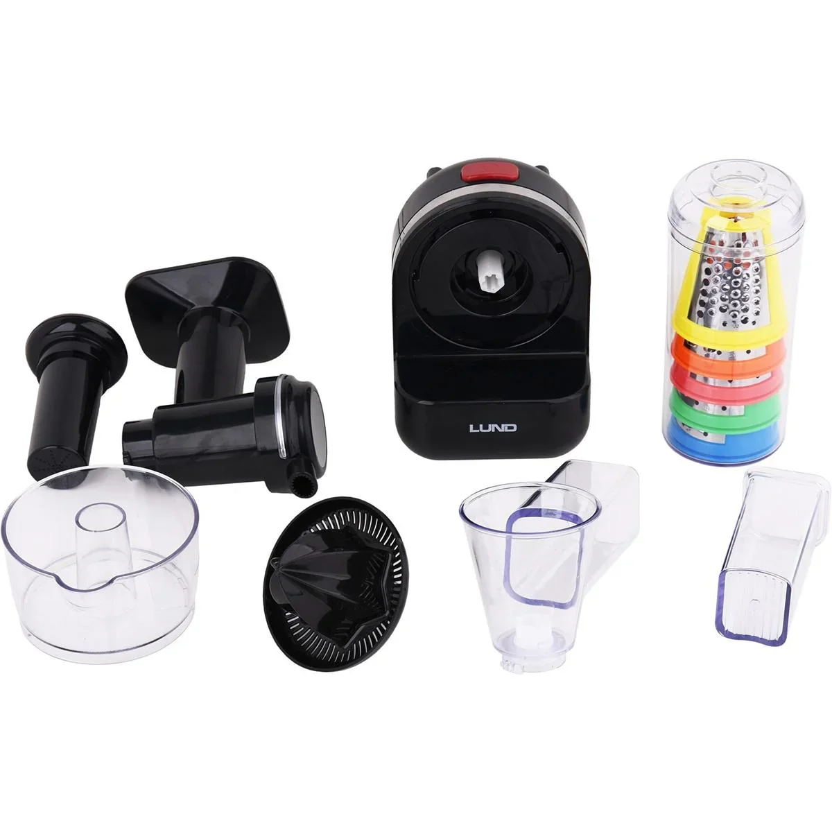 LUND Küchenmaschine/ Fleischwolf/ Entsafter 3IN1 - 150W - Anti-Rutsch-Füße - 7