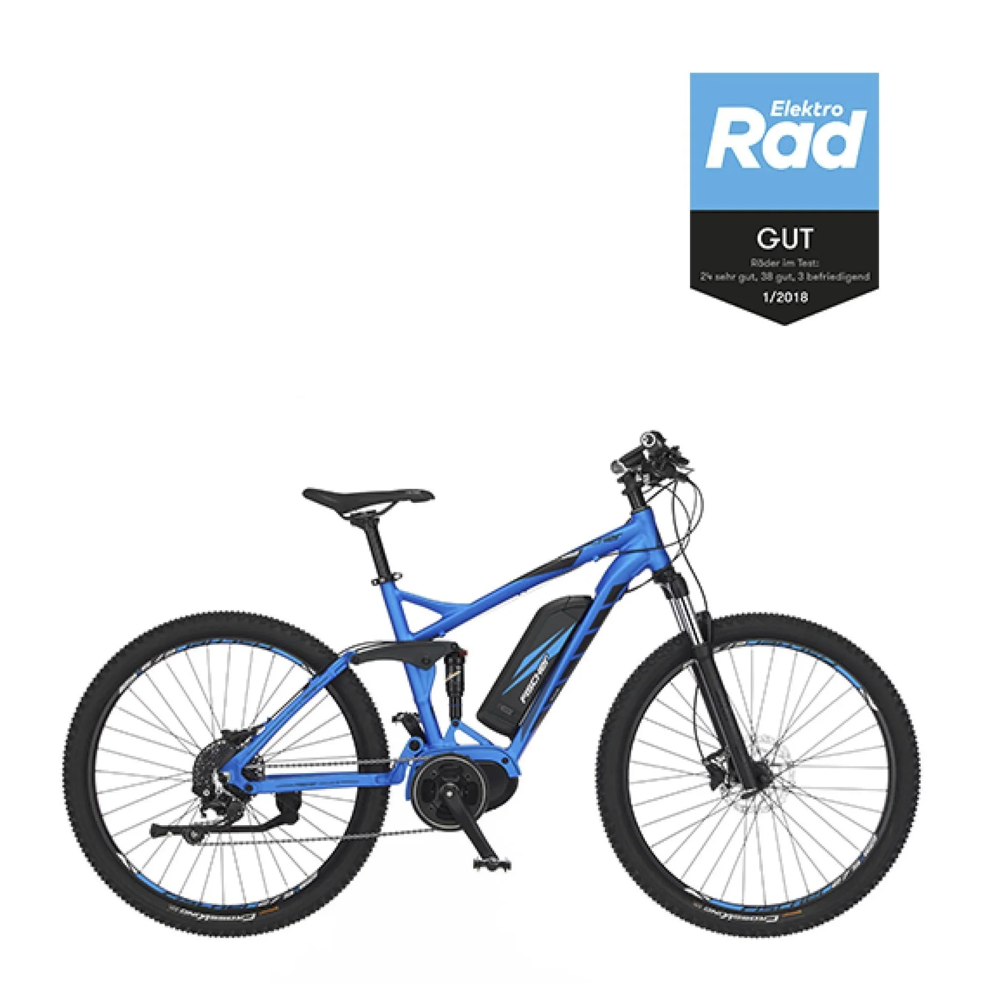 Unisex E-Bike MTB, 27,5 Zoll, Rahmengröße 48cm, 10-Gang Kettenschaltung, blau matt, MONTIS EM 1862 - 4
