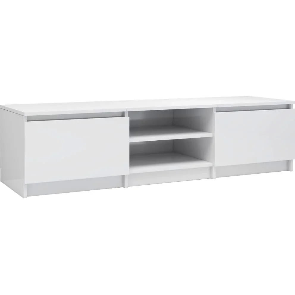 TV-Schrank 140x40x35,5 cm Spanplatte Hochglanz weiß - 3
