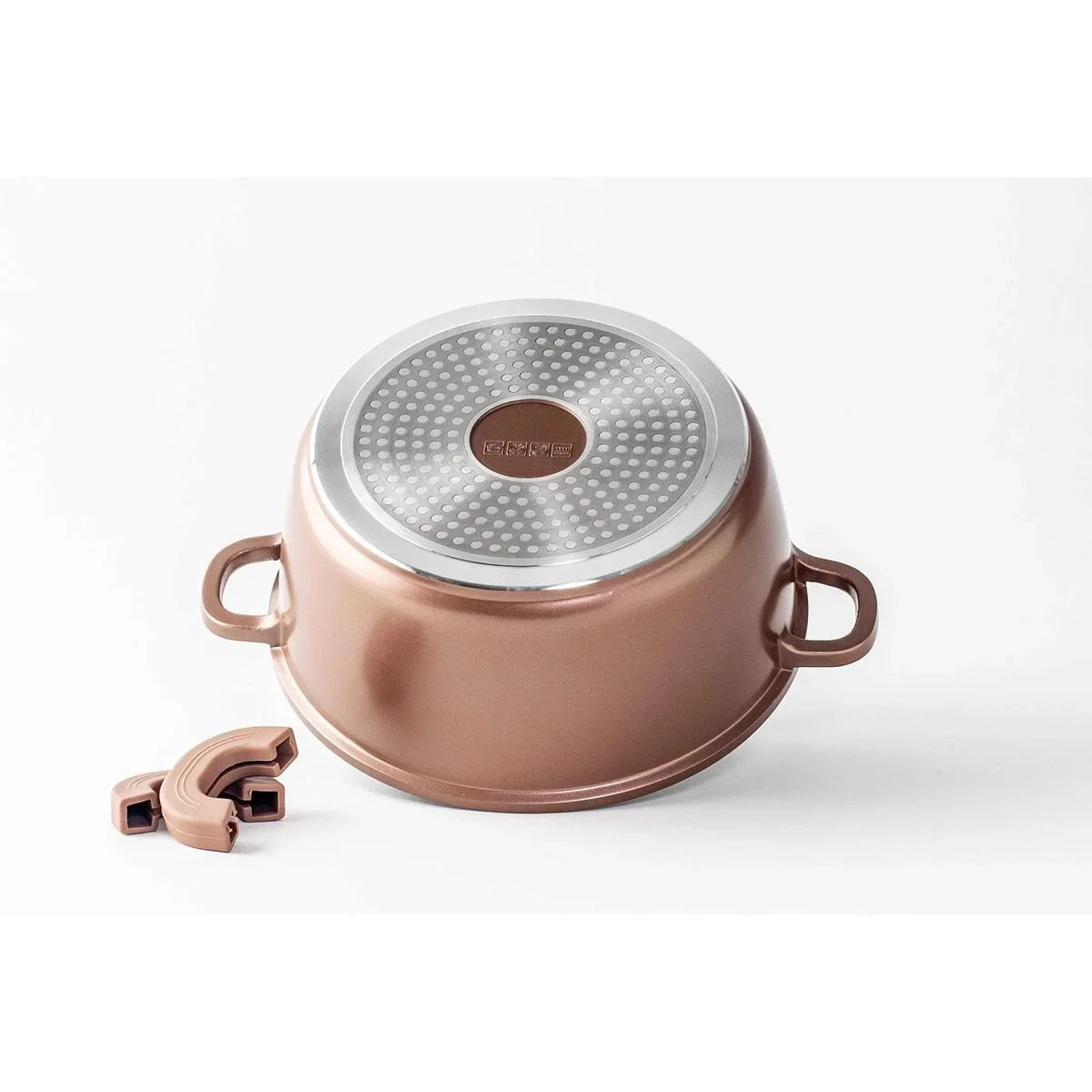 Kochtopf - mit Deckel - 20 cm - Kupfer - 0
