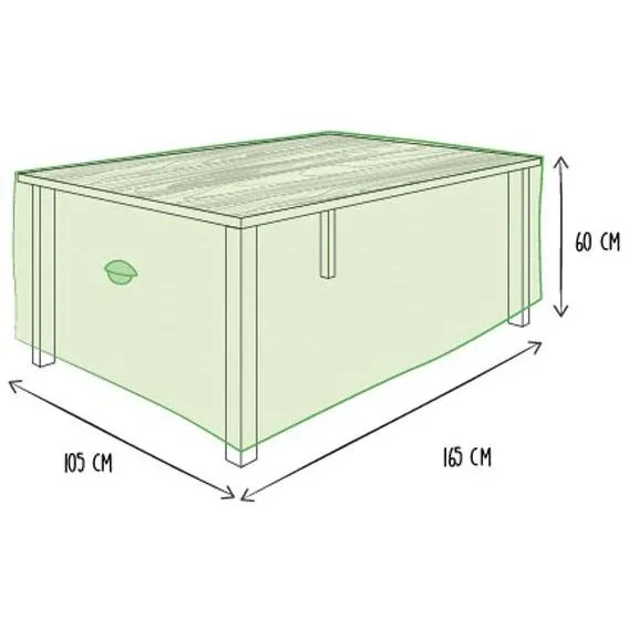 Schutzhülle für Tisch - 165 x 105 x 60 cm - Beige - 0