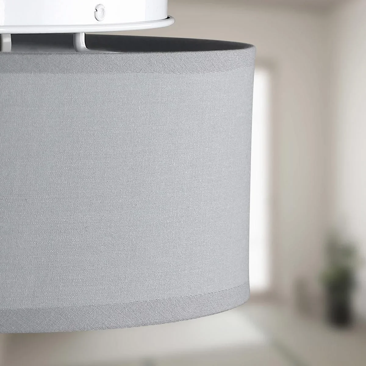 Deckenleuchte - Grau - Stoff - Ø38cm - 4