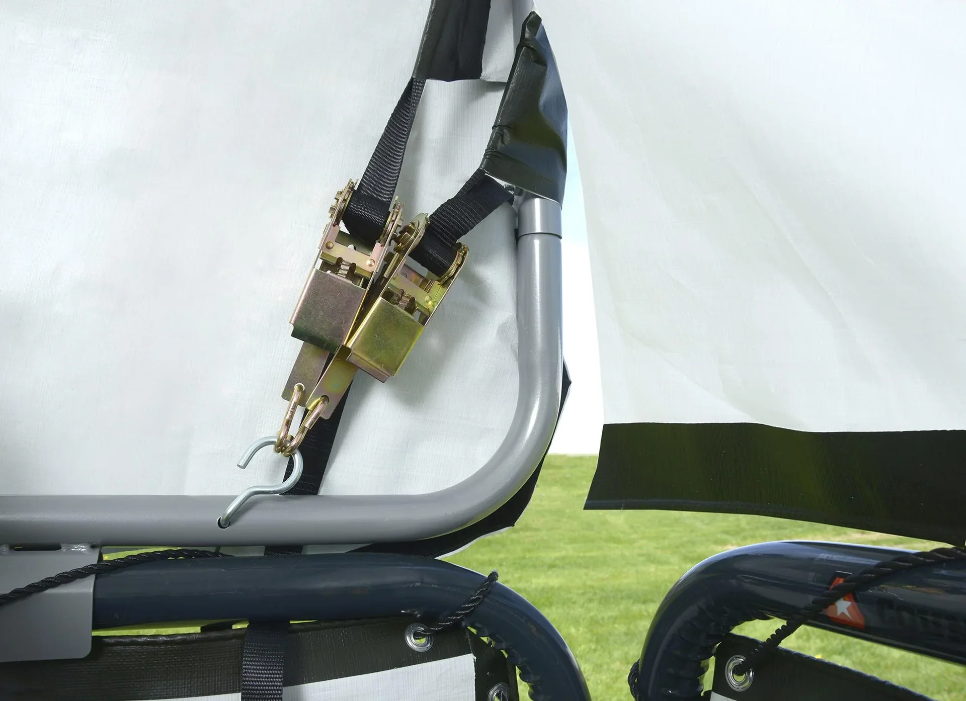 Weidezeltüberdachung Seitenverkleidung 370x370 cm grün - 4