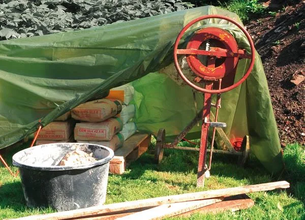 Abdeckplane, einfarbig grün, stark 90 g/ m², 10 x 15 m - 2