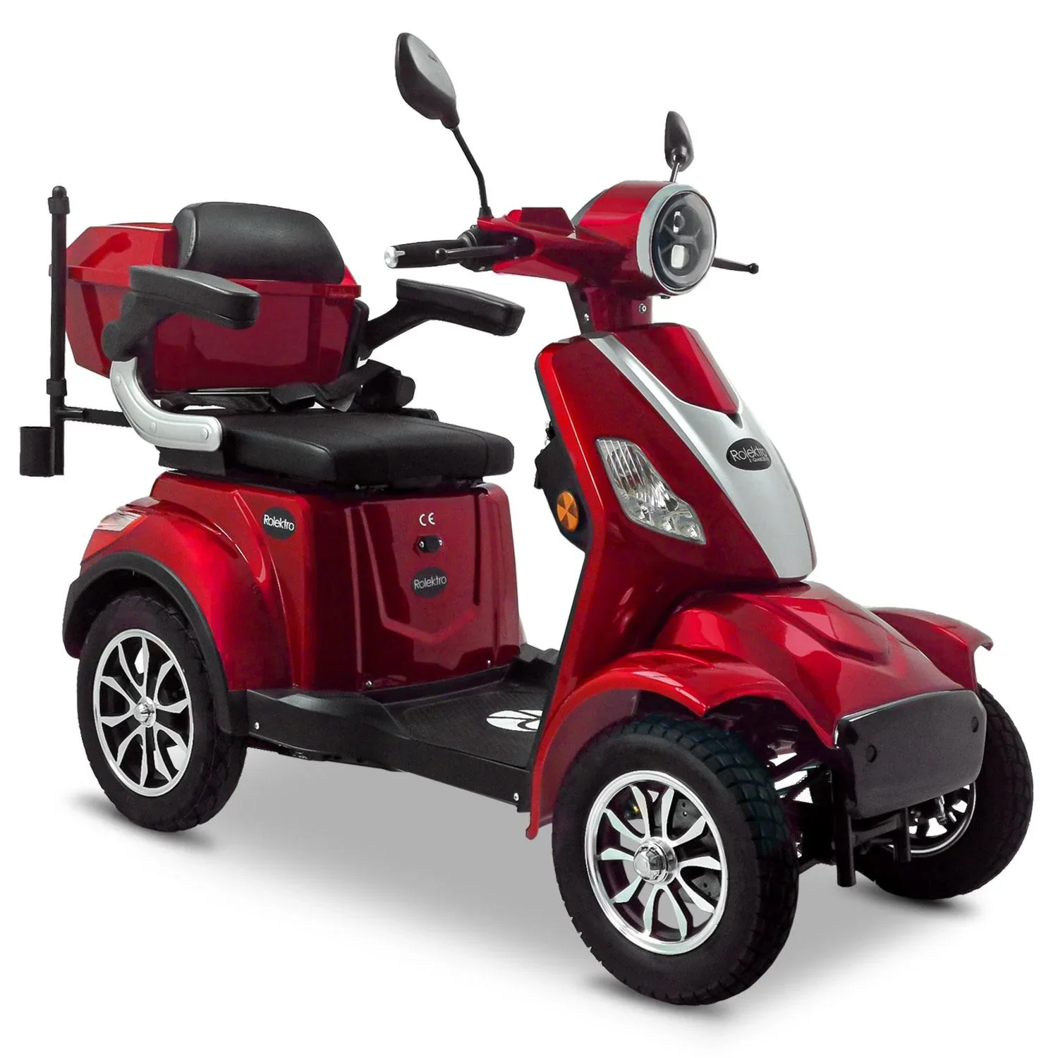 E-Quad 25 V3 Lithium Rot, 1.000 Watt + Getränkehalter - 2