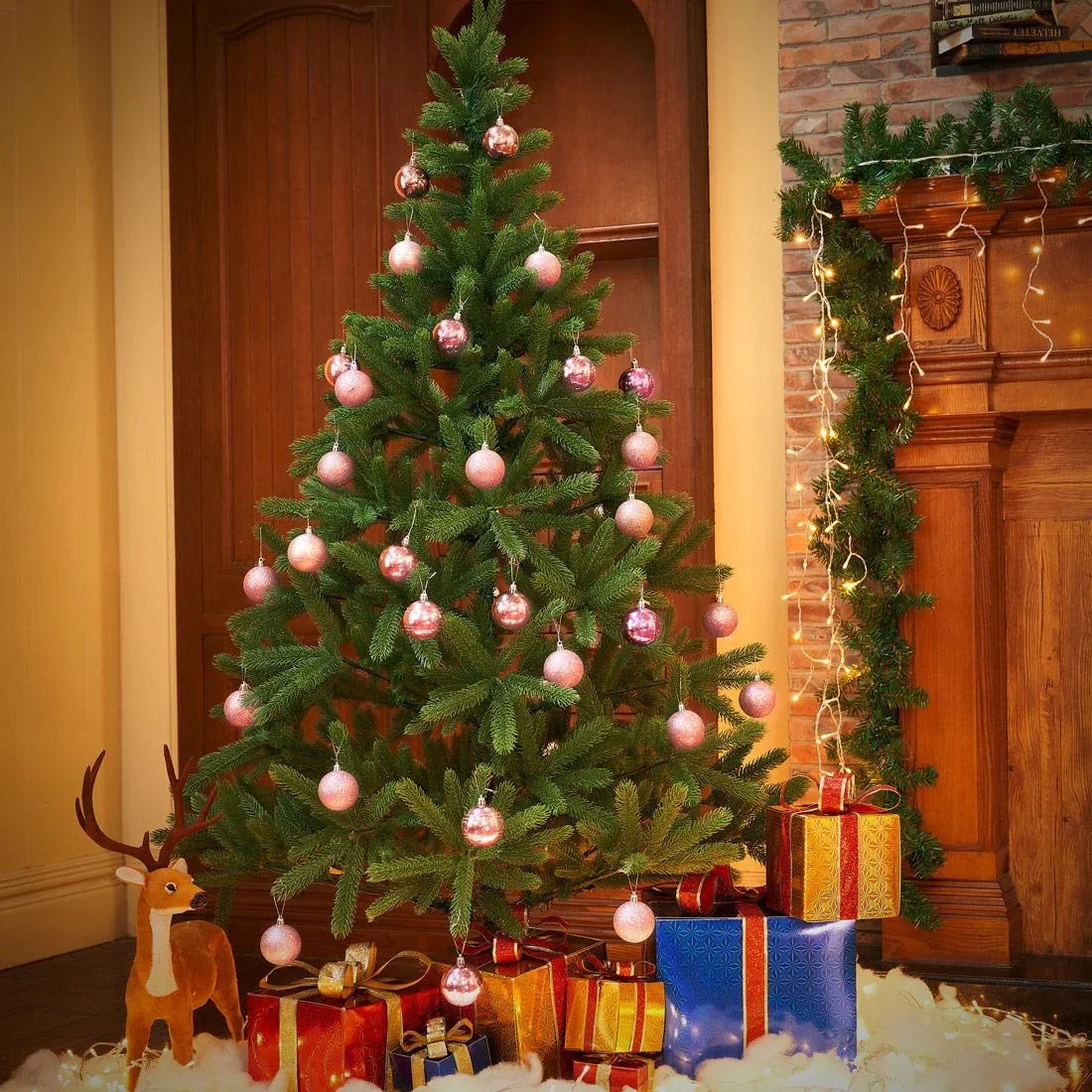 Weihnachtskugeln 24 Stück Rosa - Durchmesser 6cm - 4