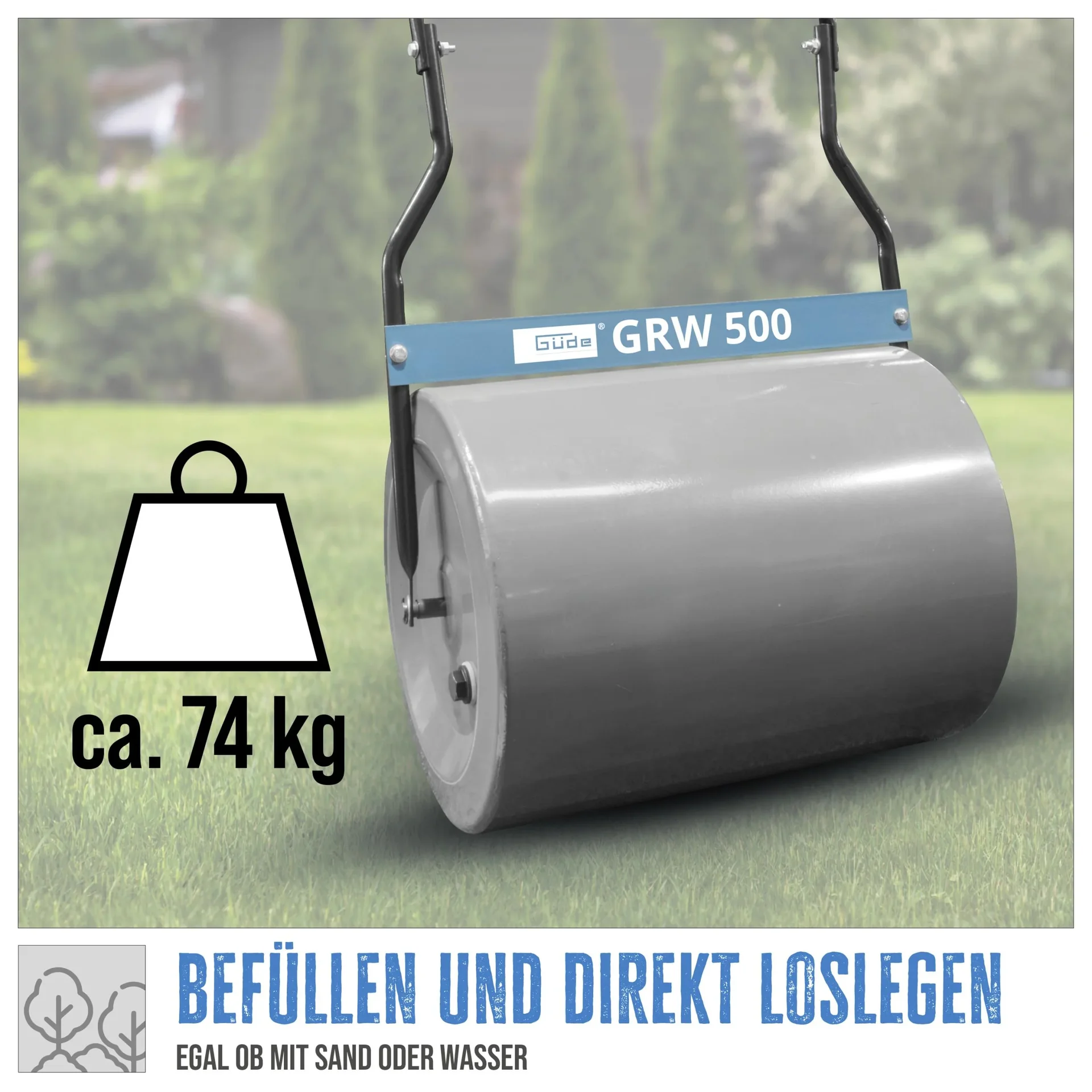 Rasenwalze GRW 500, 495 mm Arbeitsbreite - 0