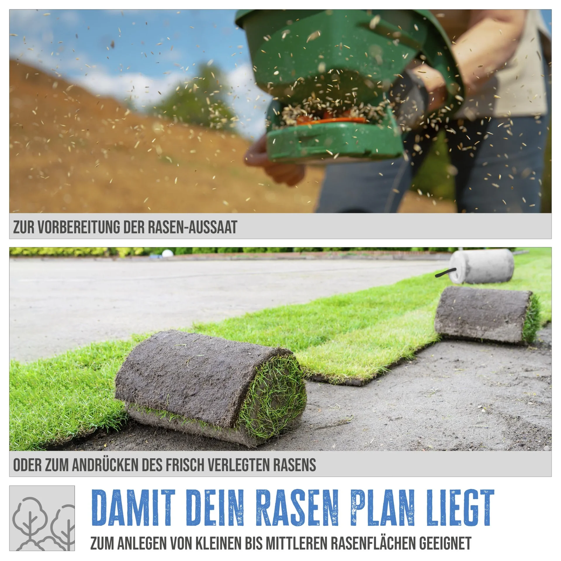 Rasenwalze GRW 500, 495 mm Arbeitsbreite - 1