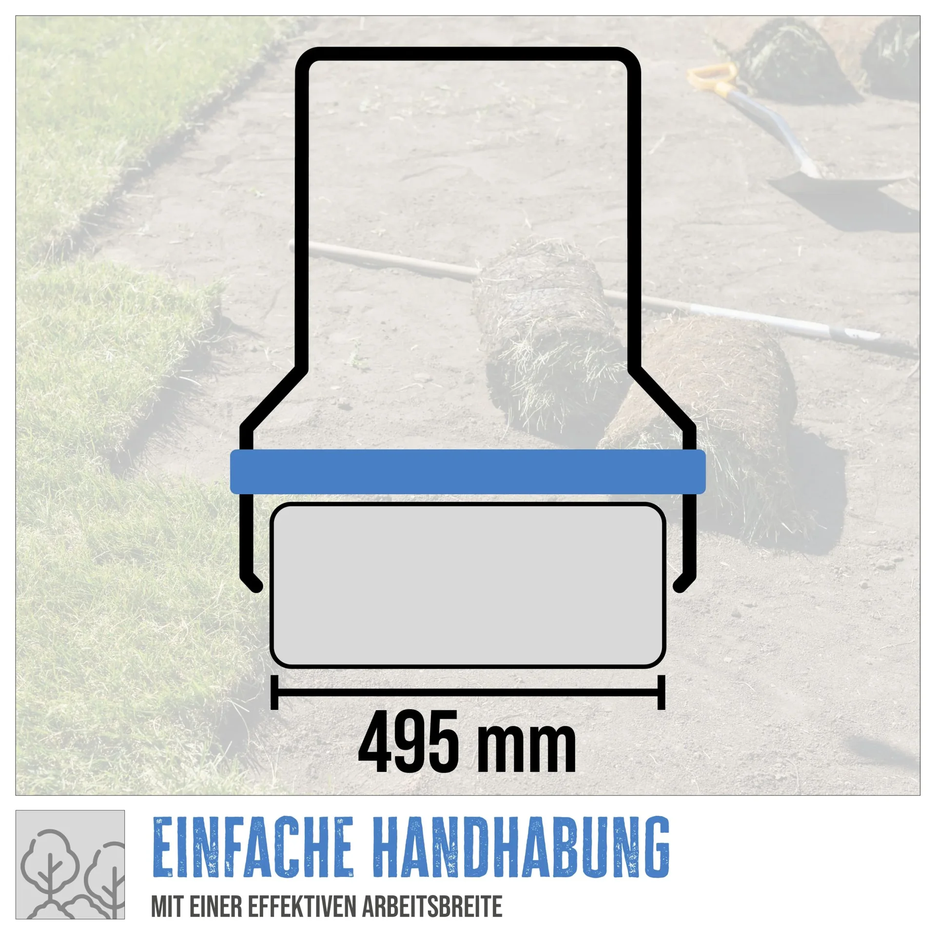 Rasenwalze GRW 500, 495 mm Arbeitsbreite - 2