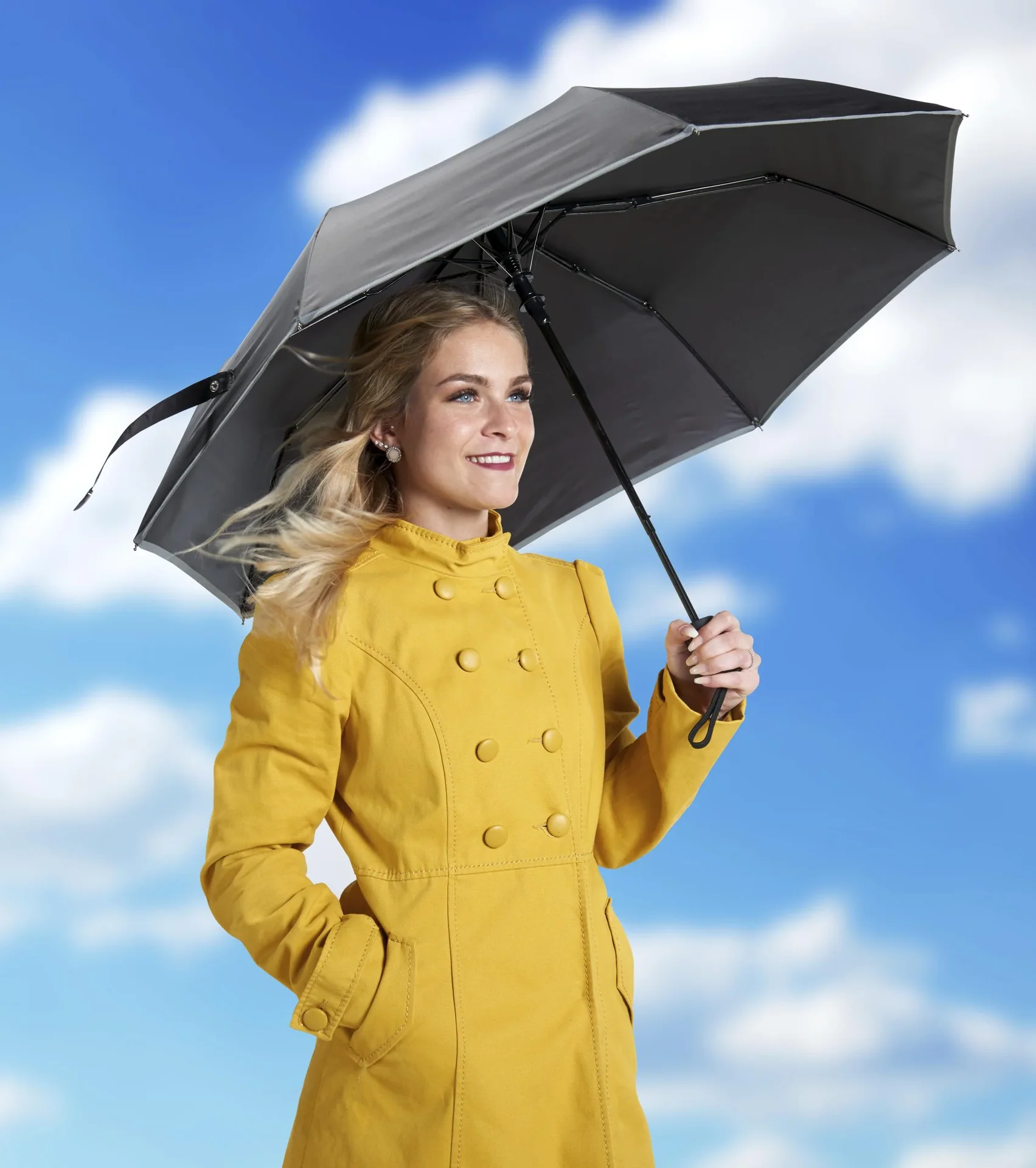 Taschenschirm "Kyrill", wind- und wasserabweisend - 1