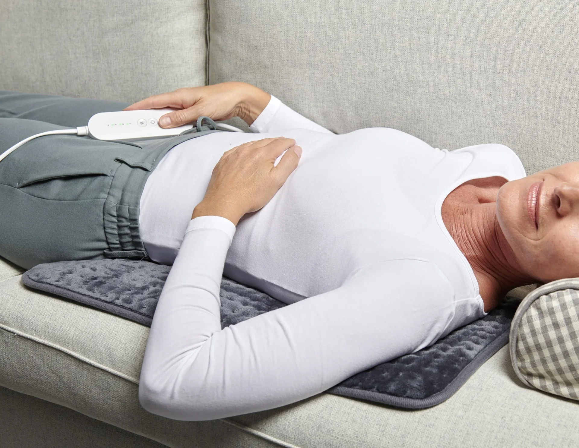 Elektrische Heizmatte / Heizdecke mit 4 Heizstufen, Flanell-Fleece, 30 x 60 cm, 110 Watt - 5