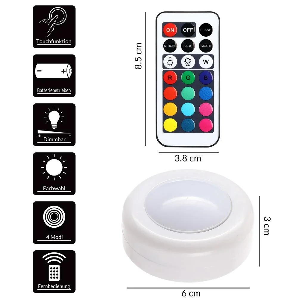 LED-Lampe 6er-Set Skab Bunt mit Fernbedienung - 2