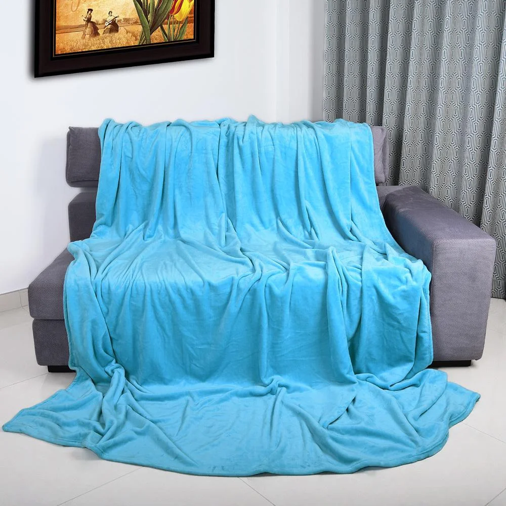 Decke - Tagesdecke 240x220cm - hellblau - 2