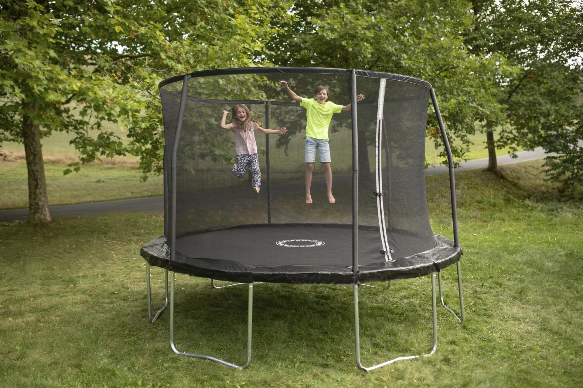Trampolin Ø366 cm schwarz - 6