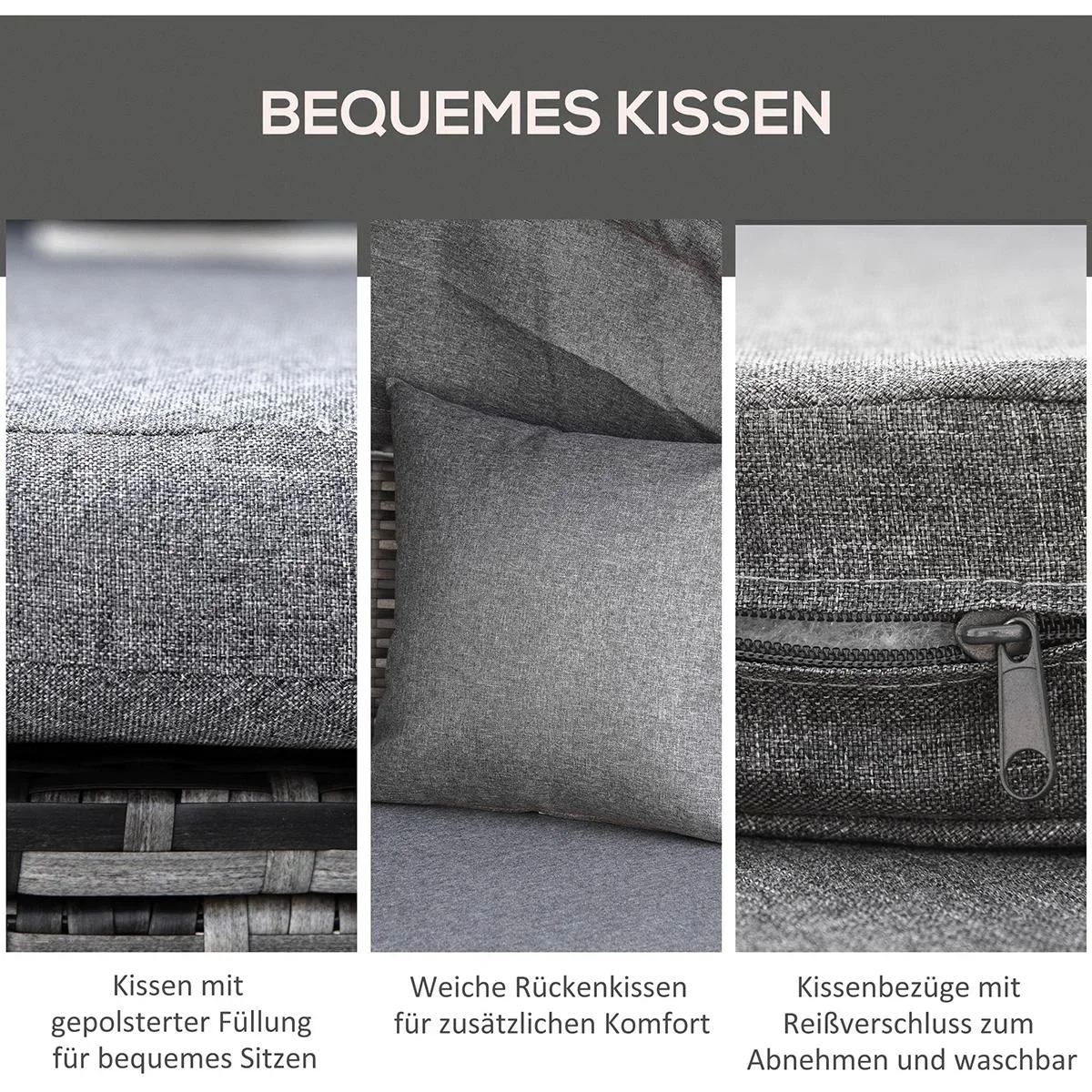 Rattan Sonneninsel 5-teilige Loung - 2