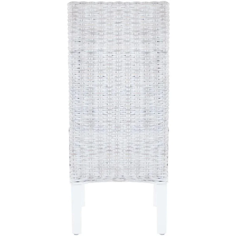 Esszimmerstühle 2pcs kubu rattan und mango holz grau - 1