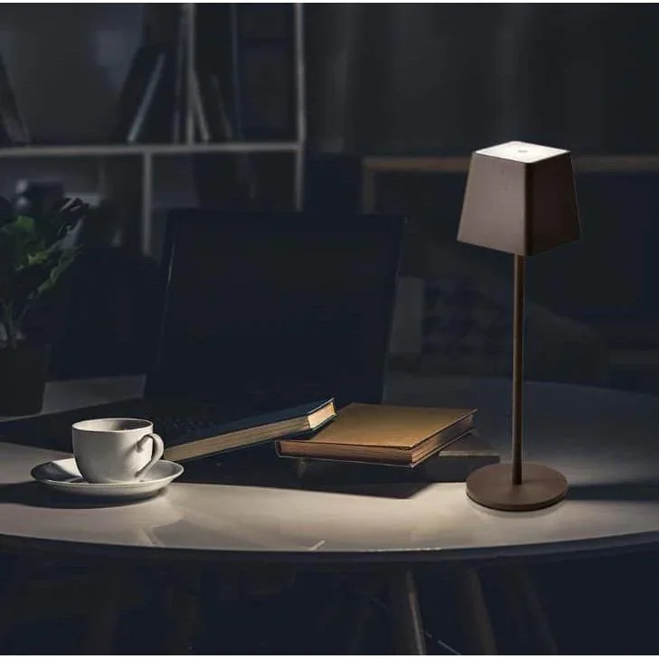 VT-7563 Tischleuchte - 3000K - Dimmbar durch Berührung - Wiederaufladbar - Braun - 5