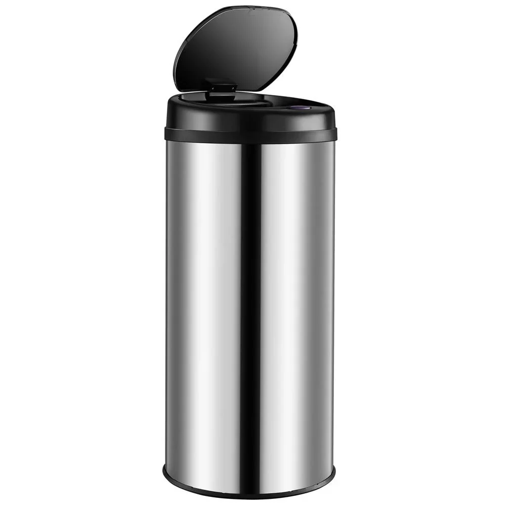 Automatischer Edelstahl-Mülleimer mit Sensor - 56 L - Silber - 4