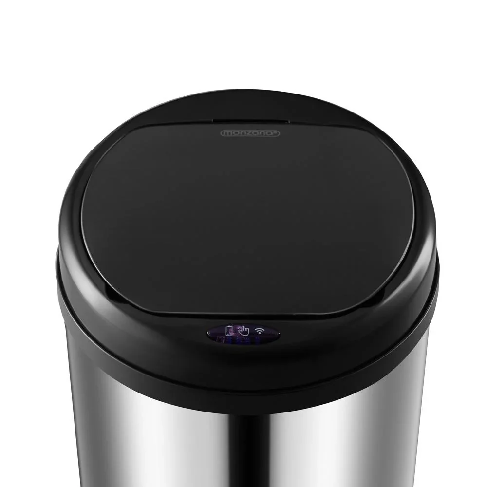 Automatischer Edelstahl-Mülleimer mit Sensor - 56 L - Silber - 5