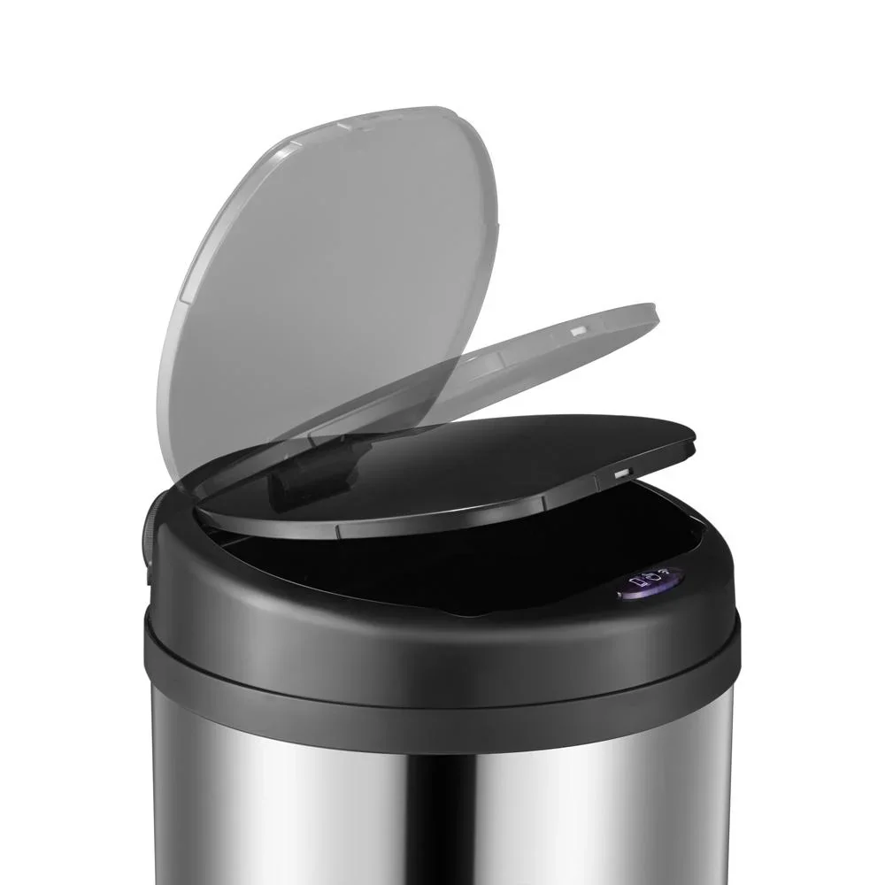 Automatischer Edelstahl-Mülleimer mit Sensor - 56 L - Silber - 6