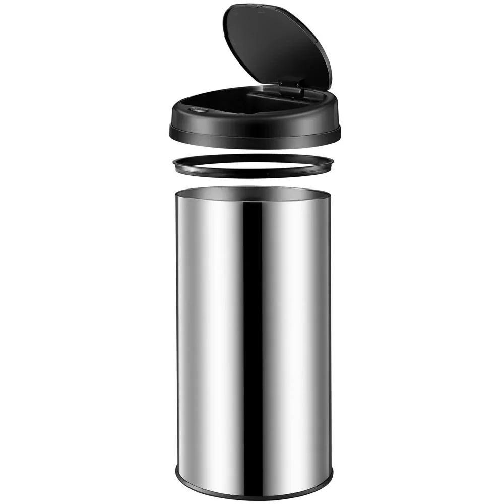 Automatischer Edelstahl-Mülleimer mit Sensor - 56 L - Silber - 8