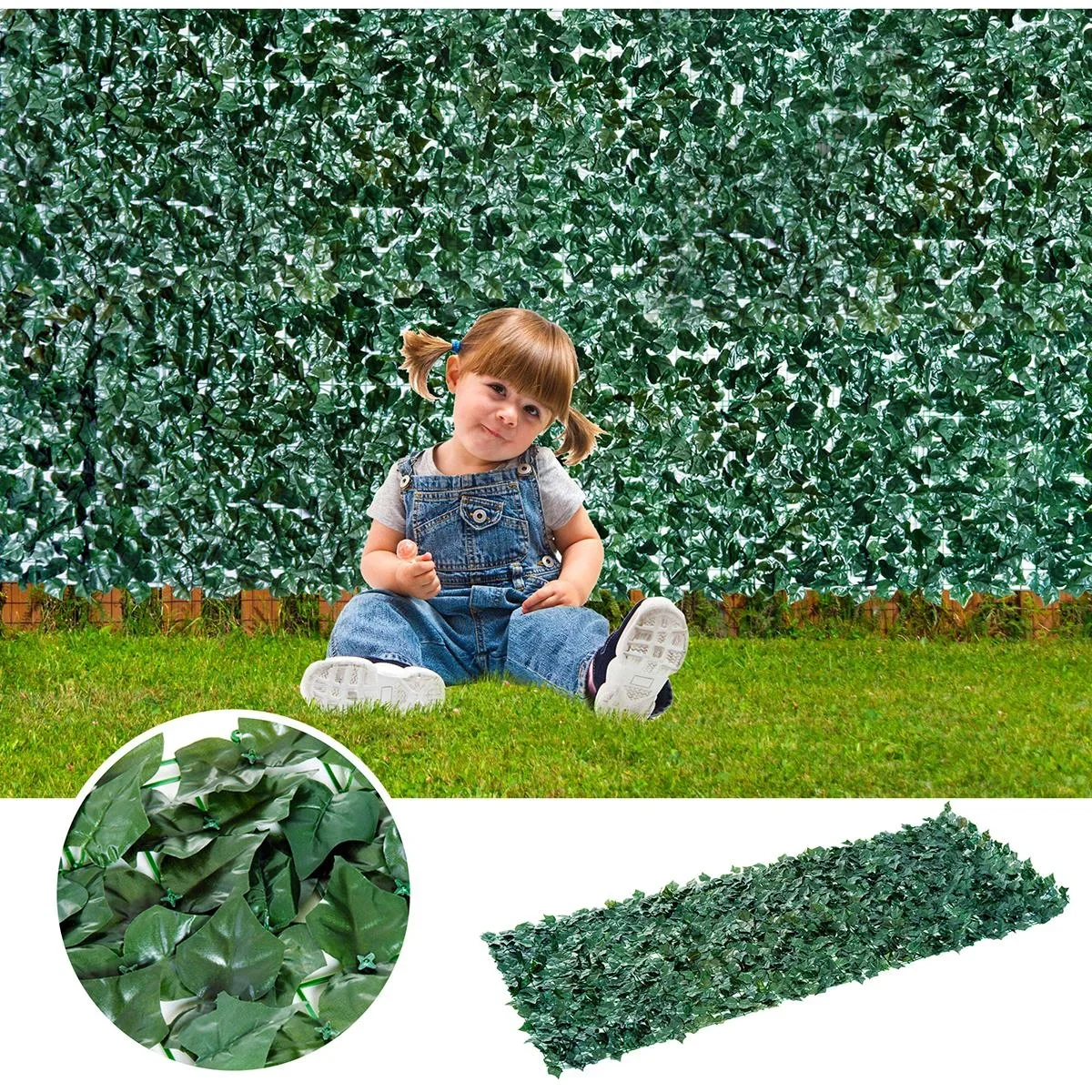 Künstliche Hecke als Sichtschutz dunkelgrün - 7