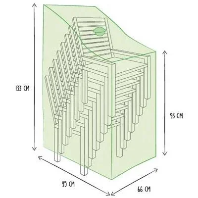 Abdeckhaube für Stapelstühle 95 x 66 x 133 cm - 0