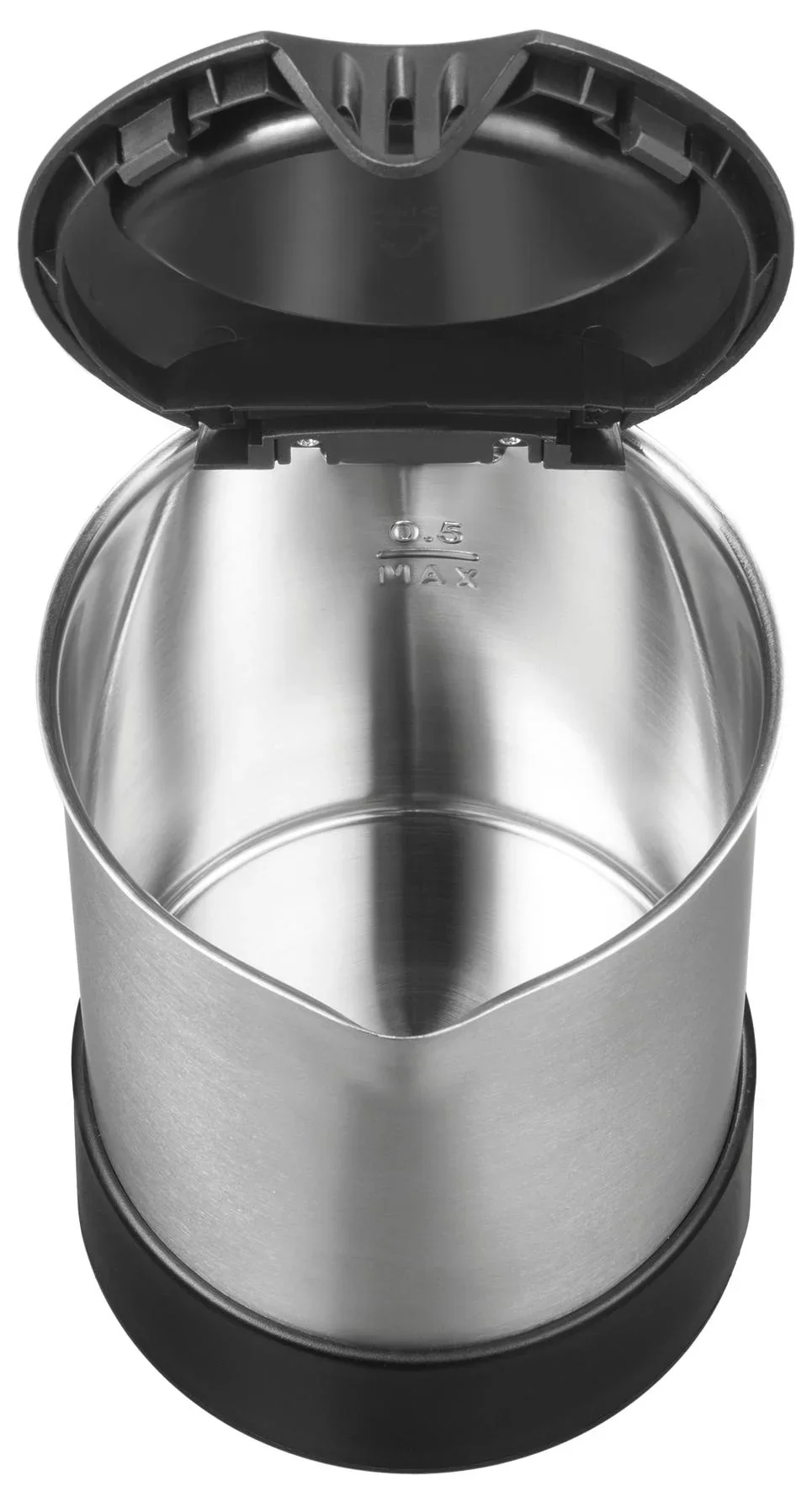 Blitz-Wasserkocher 0,5 L Edelstahl, 7-teilig - Mit 2 Trinkbechern, Kaffeelöffel und Doppelfach-Behälter - 1