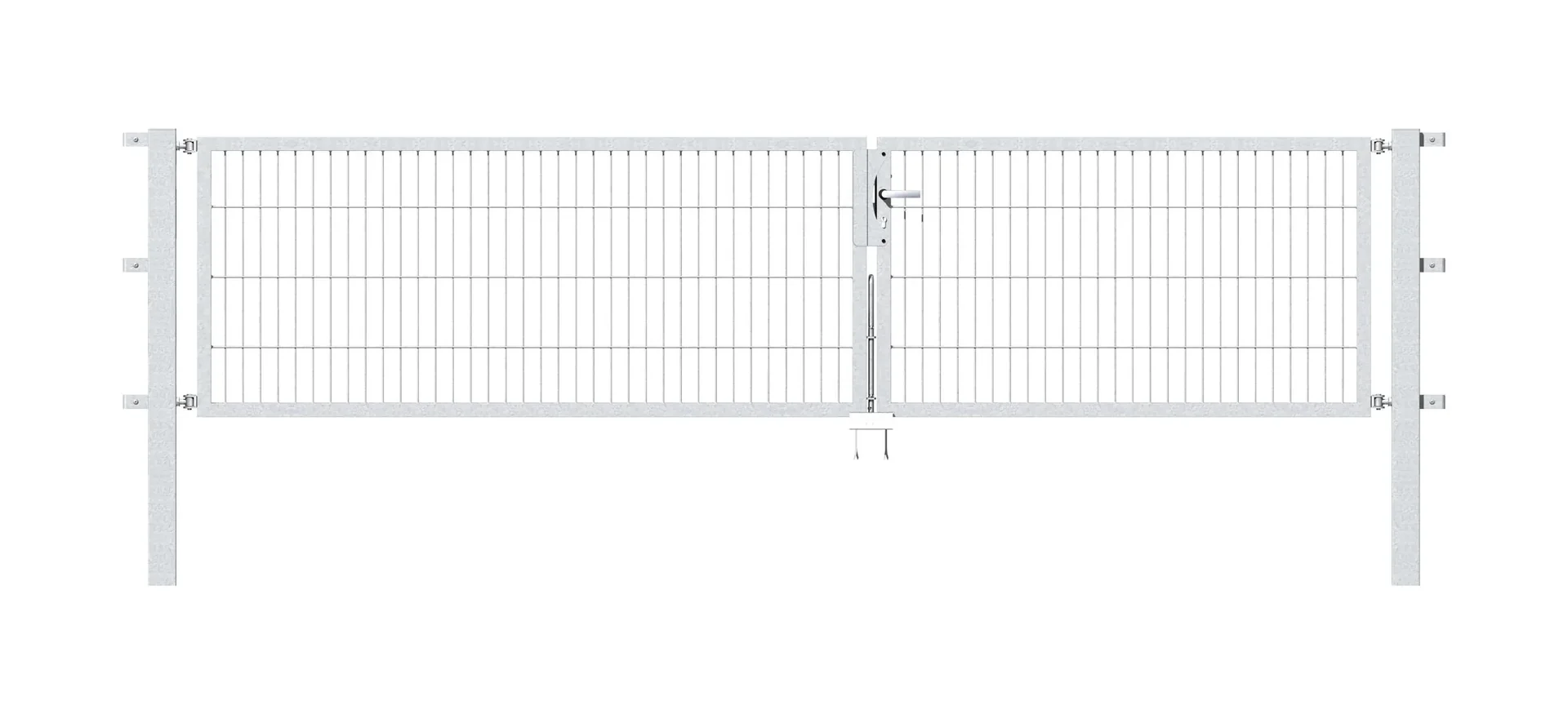 Doppeltor Flexo mit Zubehör, feuerverzinkt, Breite 350 cm, Höhe 120 cm, PF: 80x80 cm - 0
