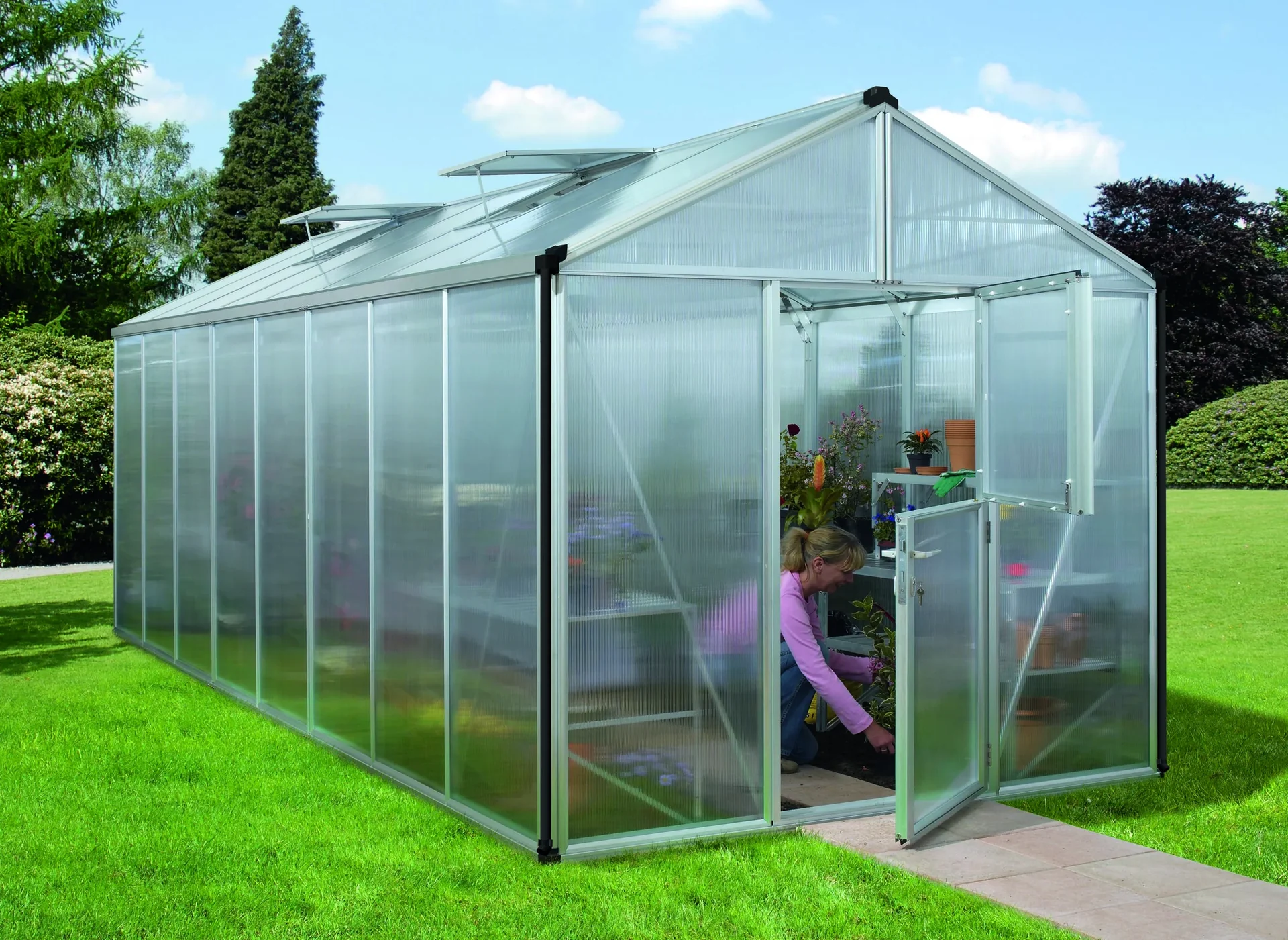 Gewächshaus Zeus 15700 HKP 10 mm, Farbe alu - 0