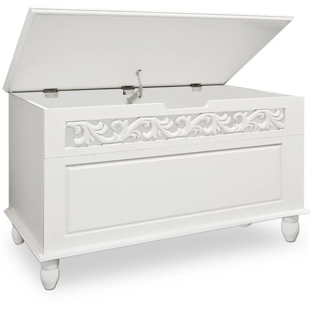 Holzlagerbox mit Scharnierdeckel - 80 x 40 x 48cm - max. 100 kg - 2