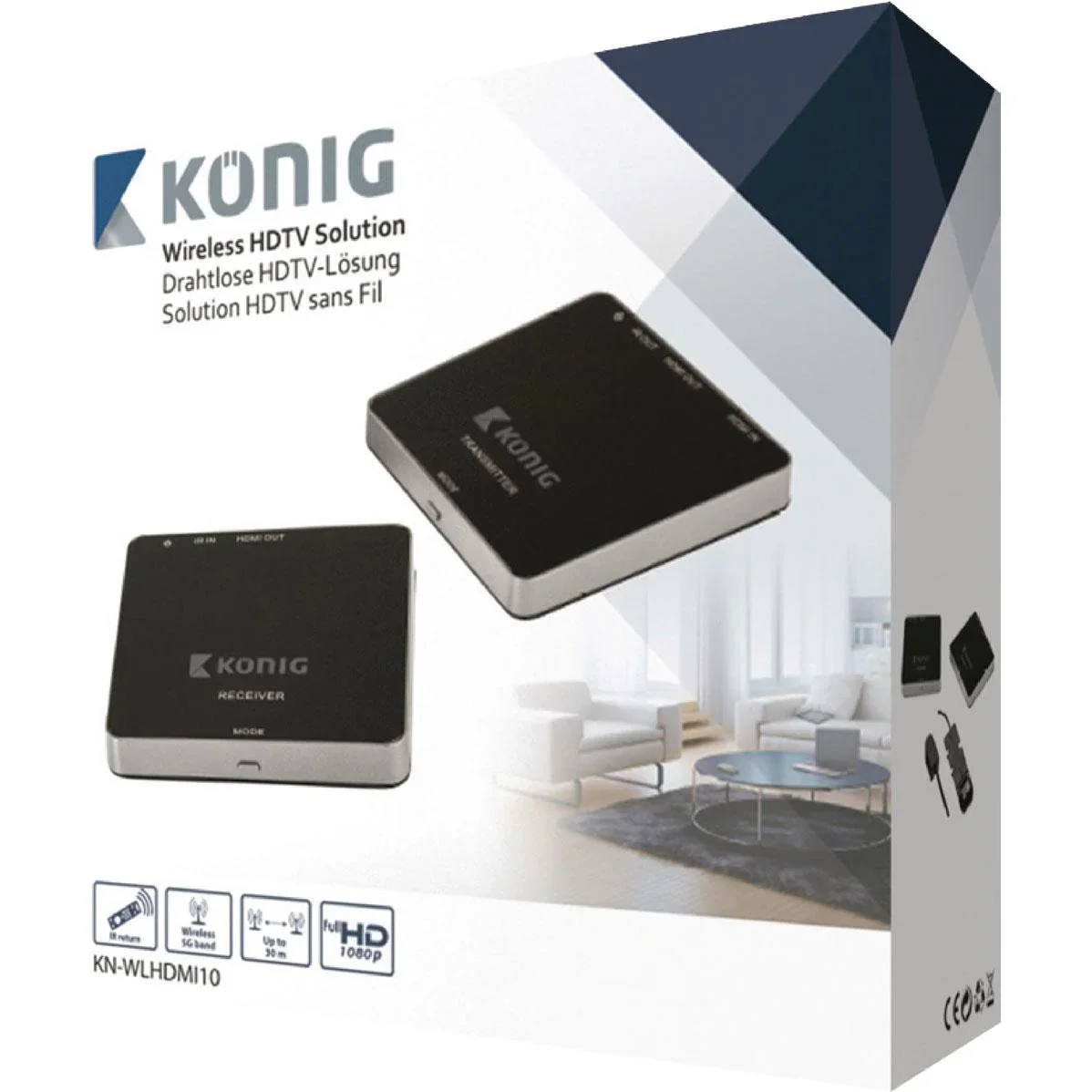 5 GHz Wireless-HDMI-Transmitter 1080p / 3D - Reichweite 30 m - 3