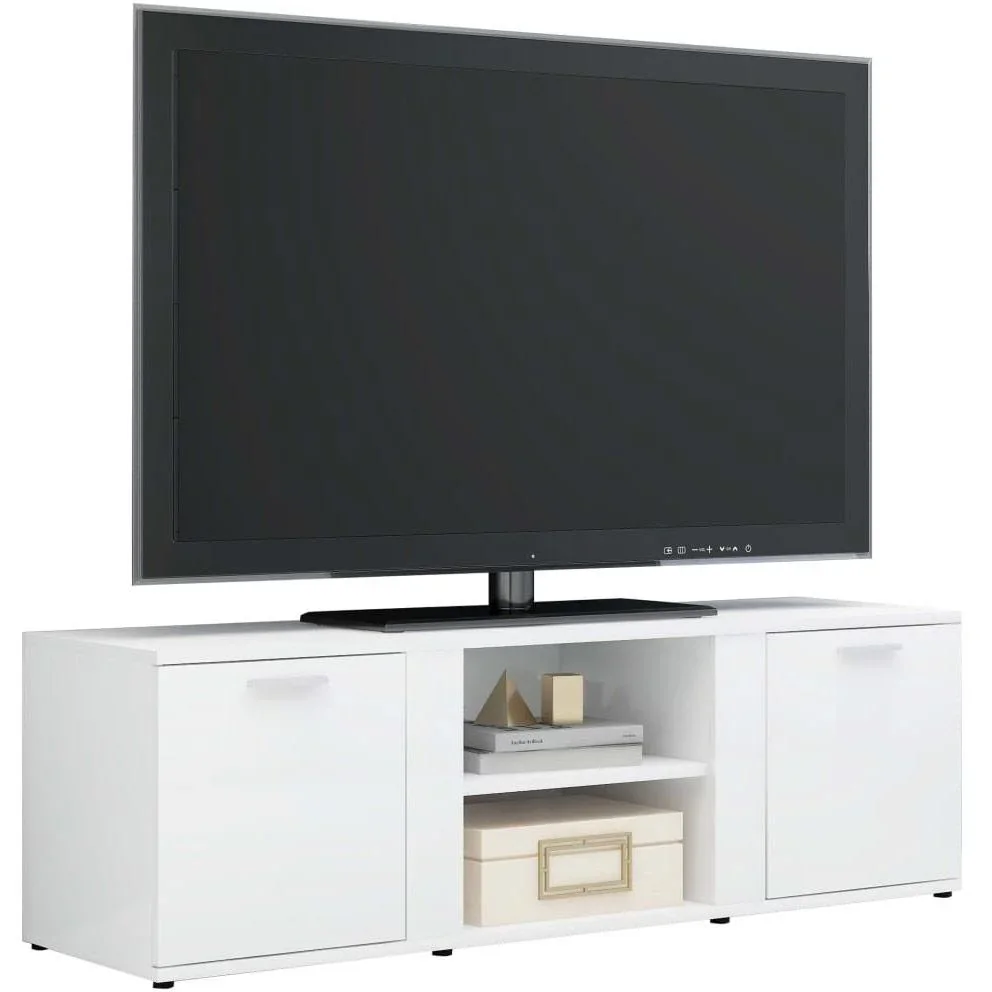 TV-Schrank 120x34x37 cm Hochglanz weiß Spanplatte - 1