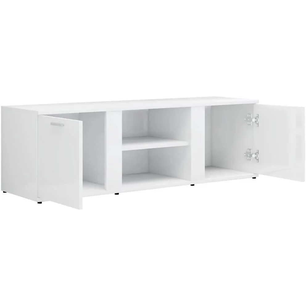 TV-Schrank 120x34x37 cm Hochglanz weiß Spanplatte - 3