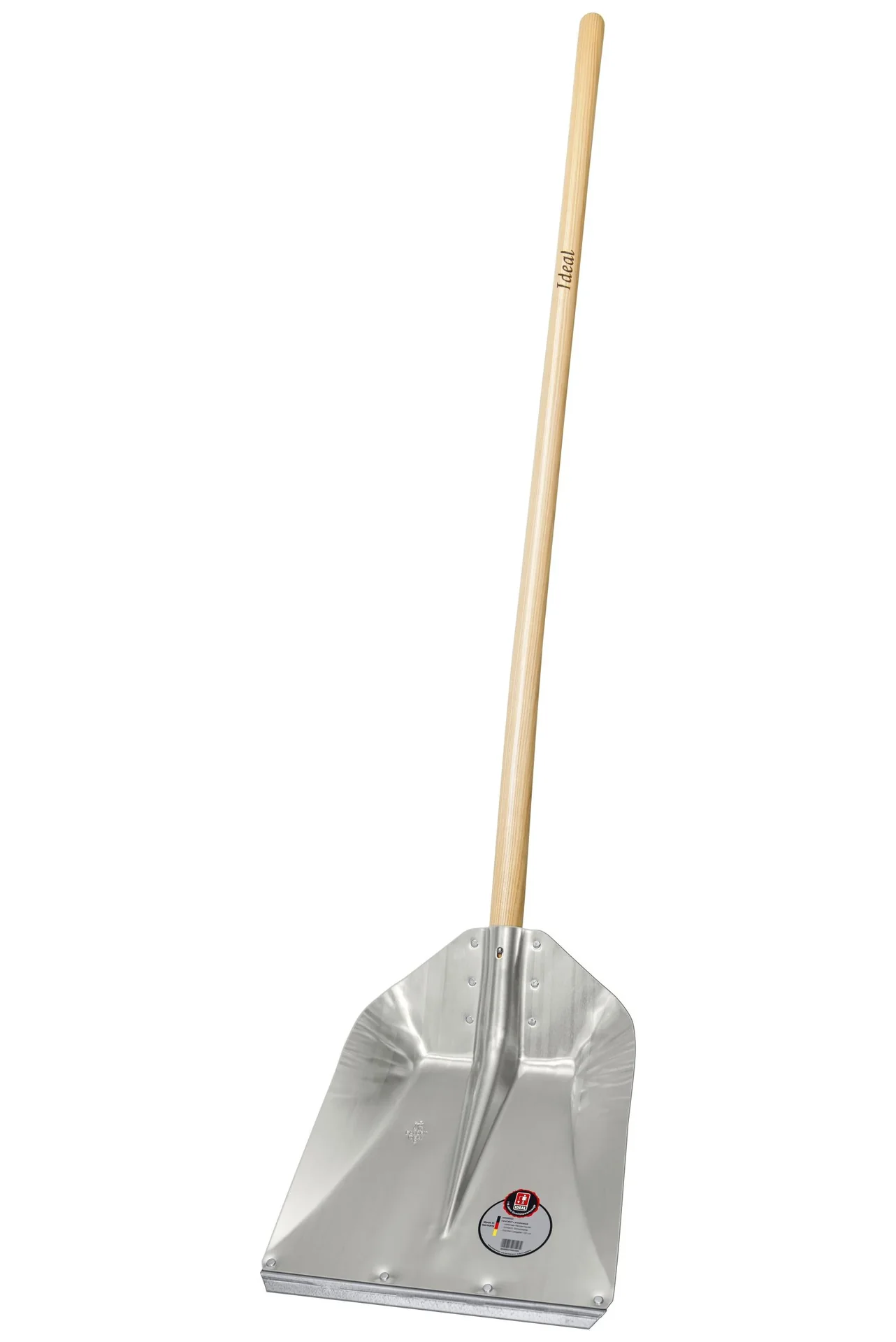 FAVORIT-Leichtmetall, Hallenser Randschaufel, Gr. 9, Schutzkante, Eschen-Langstiel 130 cm - 3