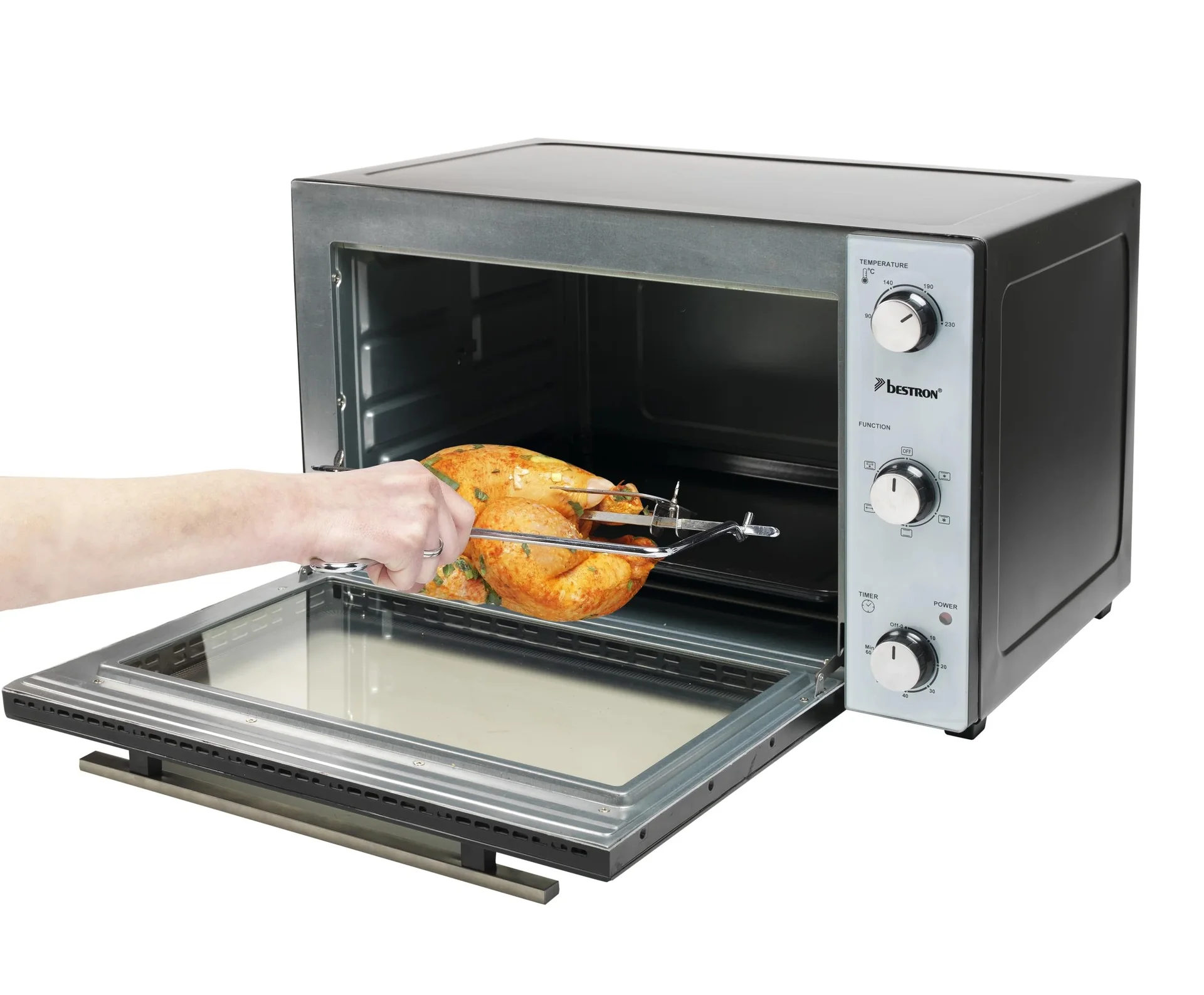 Grill-Backofen mit Drehspieß, Umluftfunktion, 45 Liter, 1800 Watt - 0