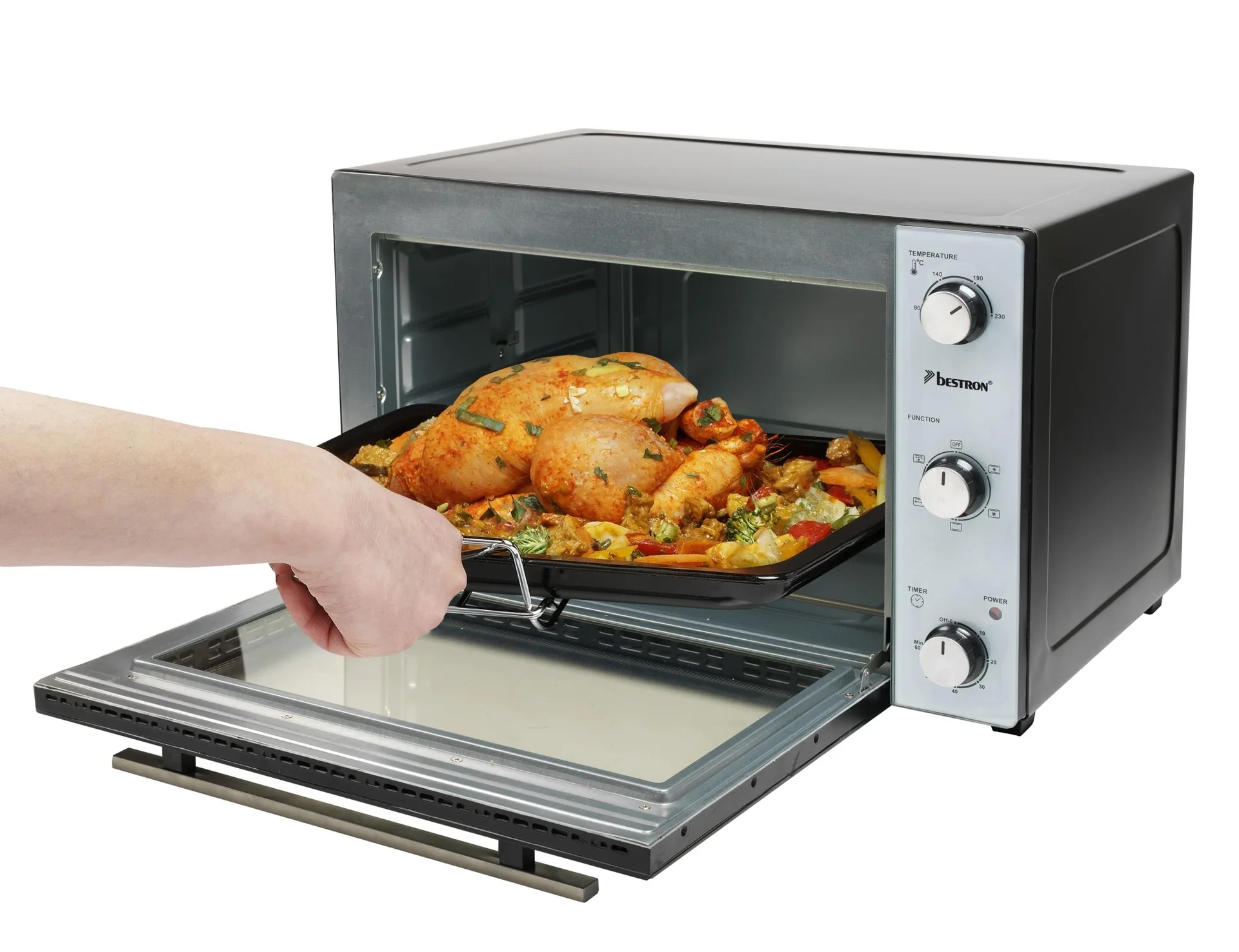 Grill-Backofen mit Drehspieß, Umluftfunktion, 45 Liter, 1800 Watt - 3