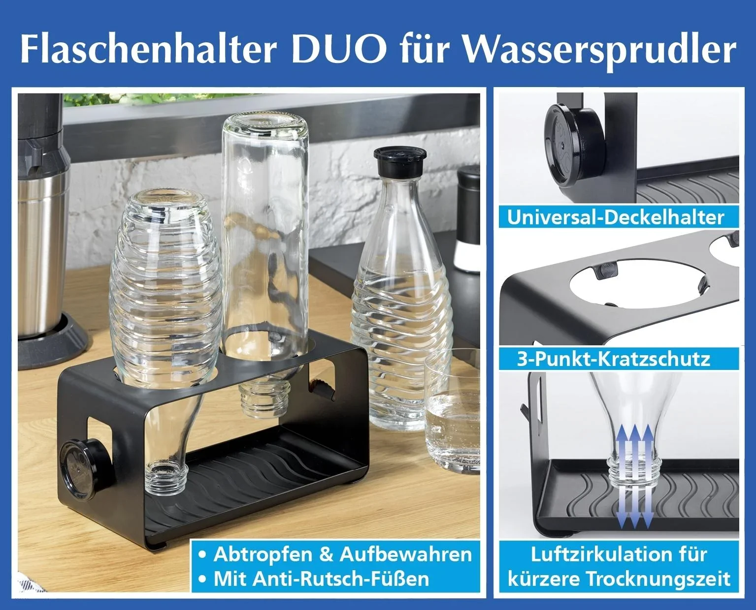Flaschenhalter DUO für Wassersprudler - 2