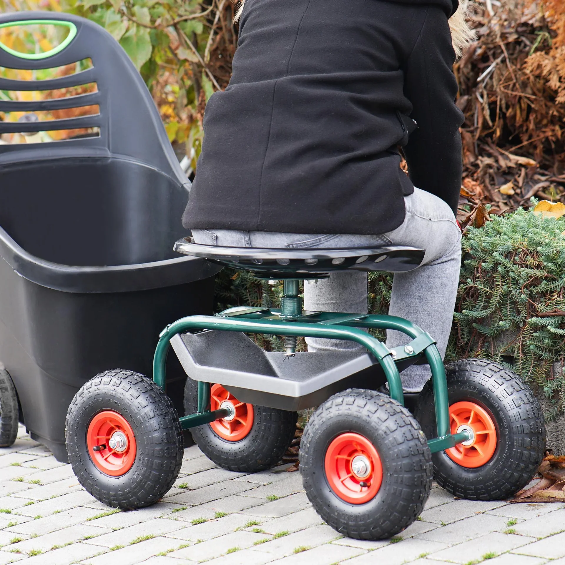 Outdoor-Rollsitz „Deluxe“ mit Schutzhülle - 1