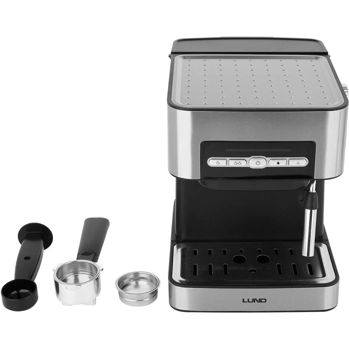 Kolbenmaschine mit Aufschäumer - 850W - 1,6 L - Edelstahl - 0