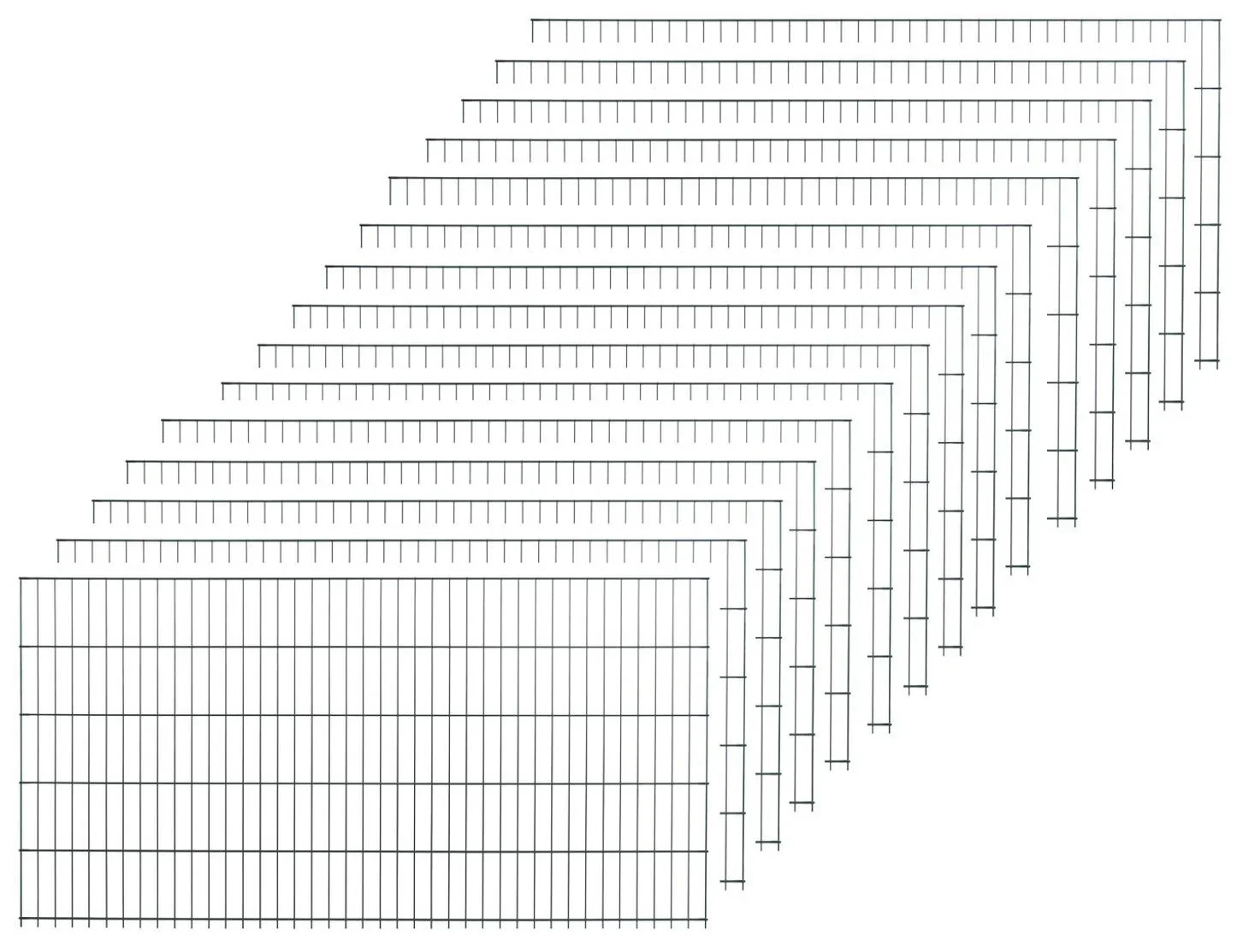 Stabmattenset grün  15 Stück  a 75cm x 200cm - 1