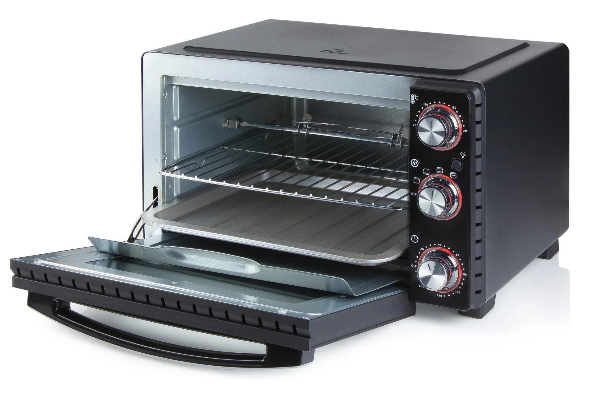 XXL Grill-/ Backofen mit Timer Drehspieß , 28 Liter - 0