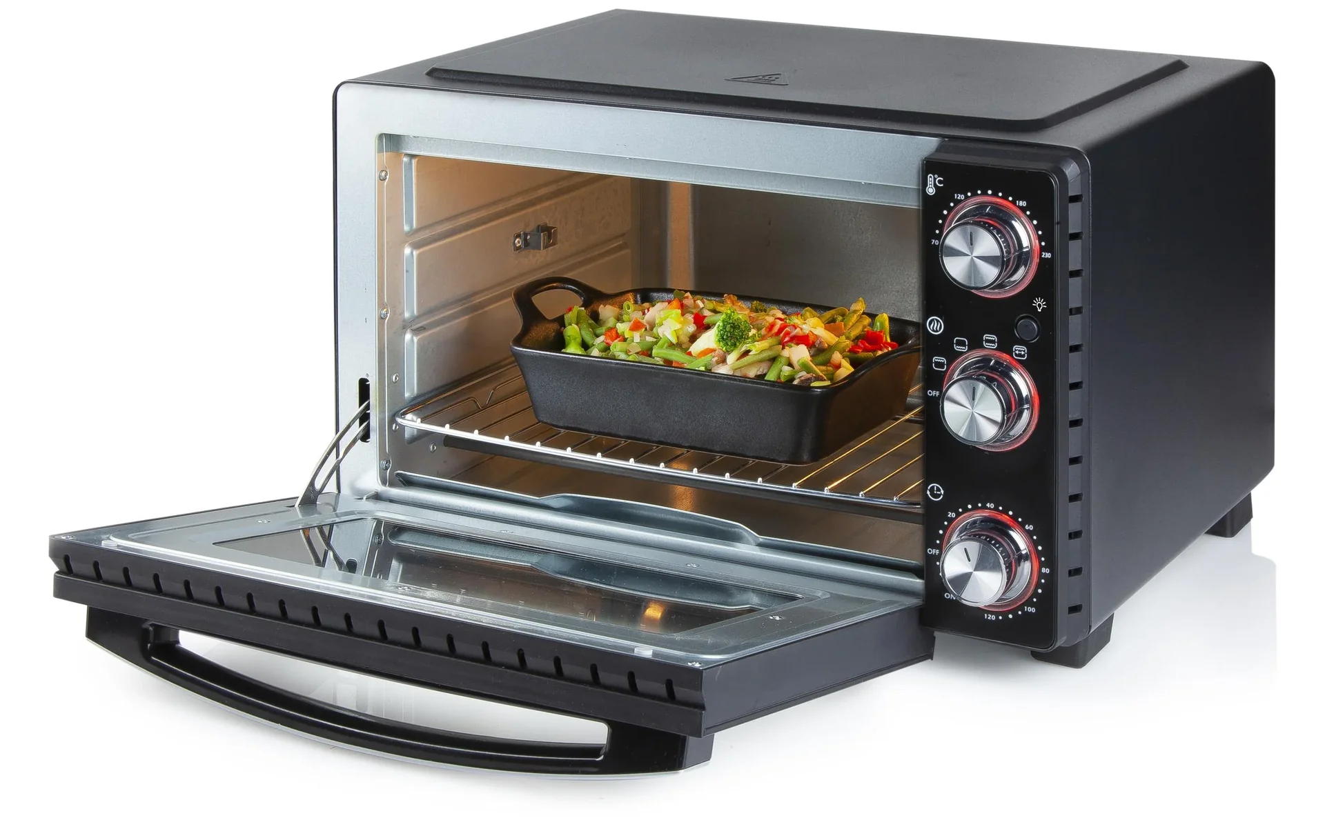 XXL Grill-/ Backofen mit Timer Drehspieß , 28 Liter - 3