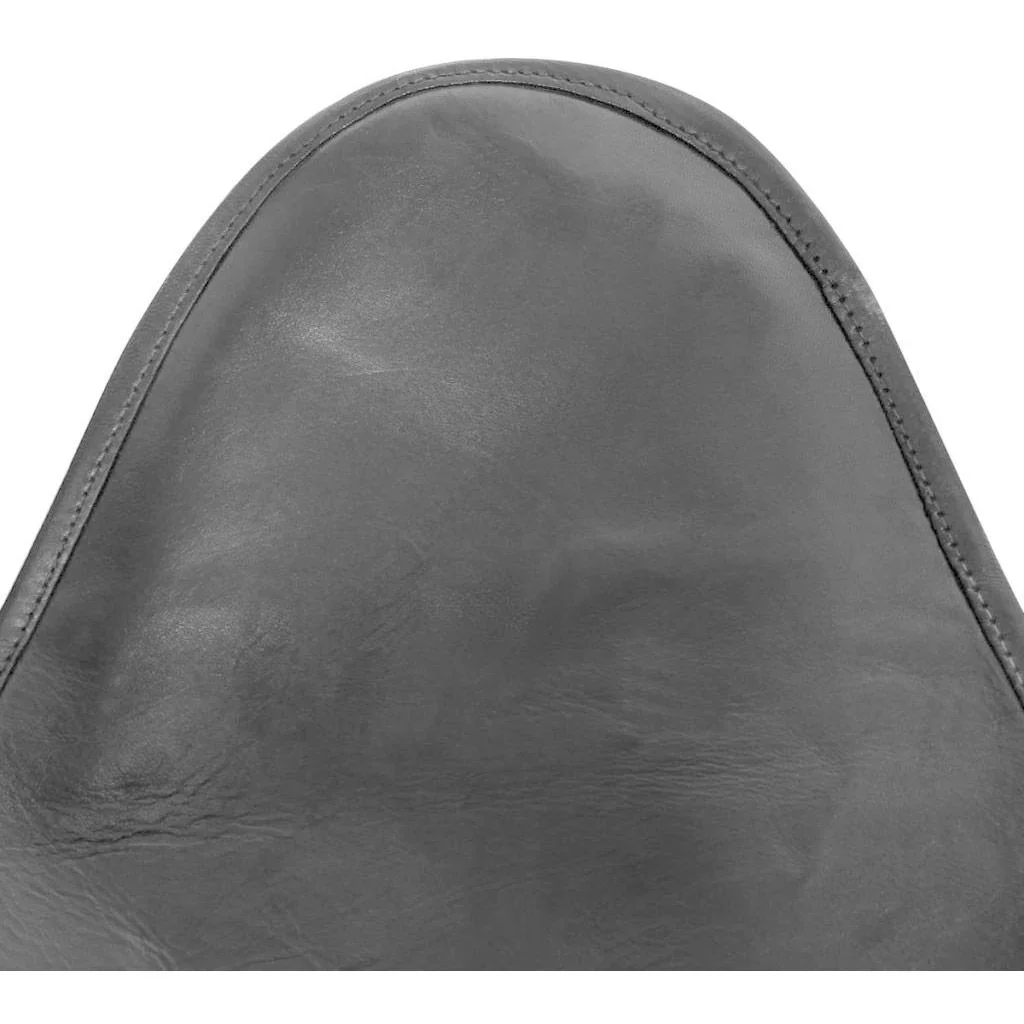 Schmetterlingsstuhl Echtleder schwarz - 2