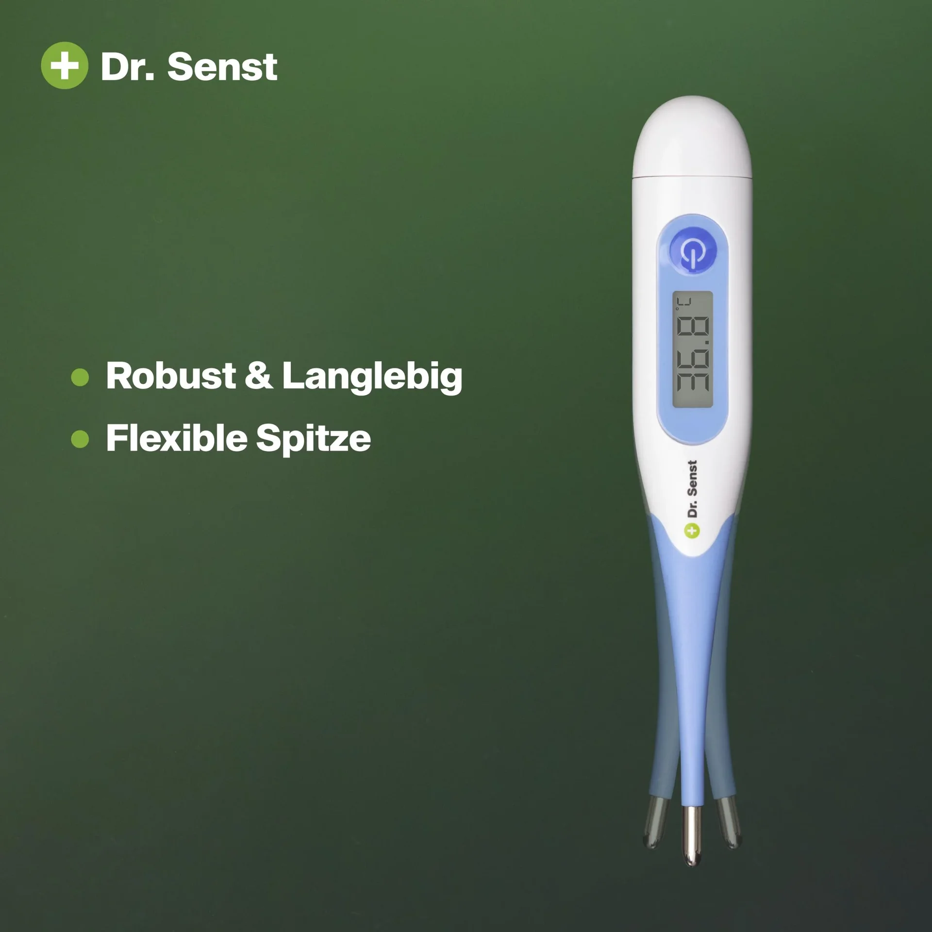 Digitales Fieberthermometer mit flexibler Spitze und Fieber-Alarm - 3