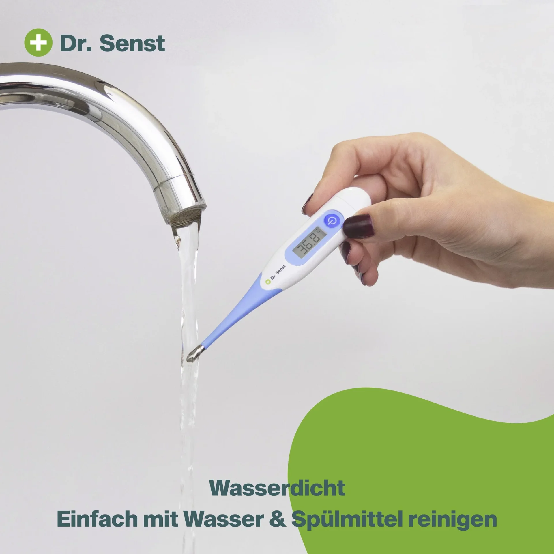 Digitales Fieberthermometer mit flexibler Spitze und Fieber-Alarm - 6