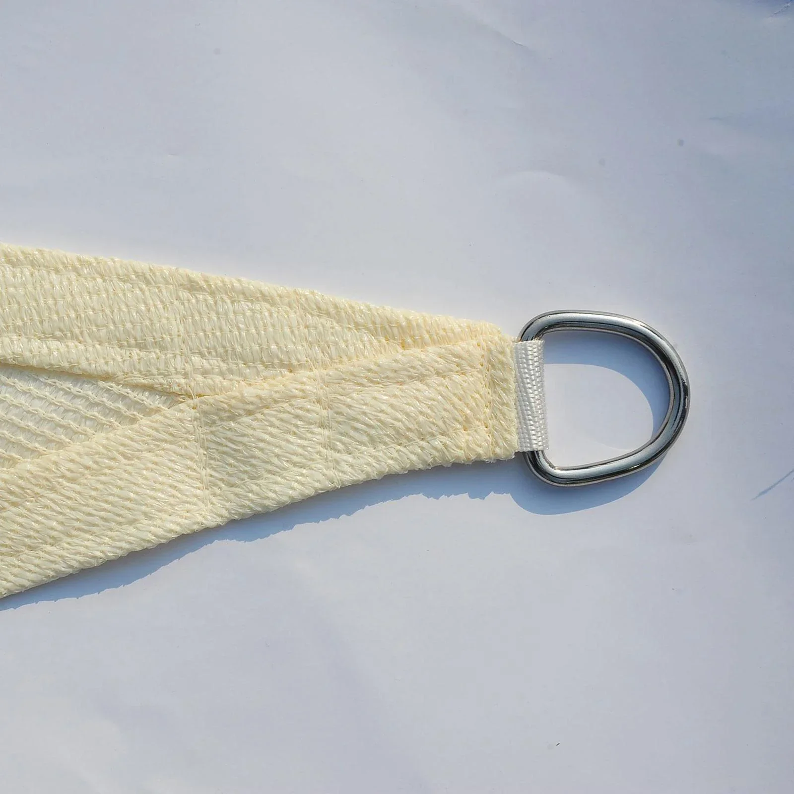 Sonnensegel (beige) Dreiecke 5x5x5 m HDPE - atmungsaktiv - 2