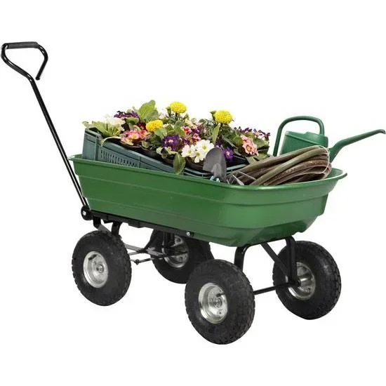 Gartenwagen - 75 l - Kippfunktion - max 200 kg - Luftreifen - Griff mit Griff - 0