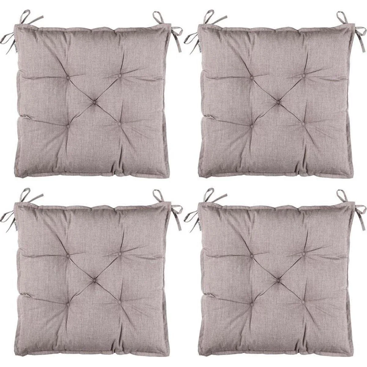 Stuhlkissen - Gartenstuhl Kissen - Set von 4 Stück Creme - 3